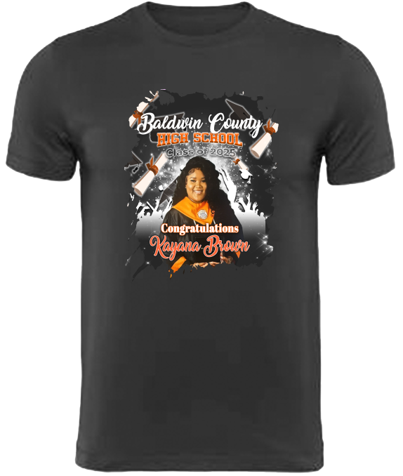 (Kayana Brown) Graduation Center Print T-Shirt