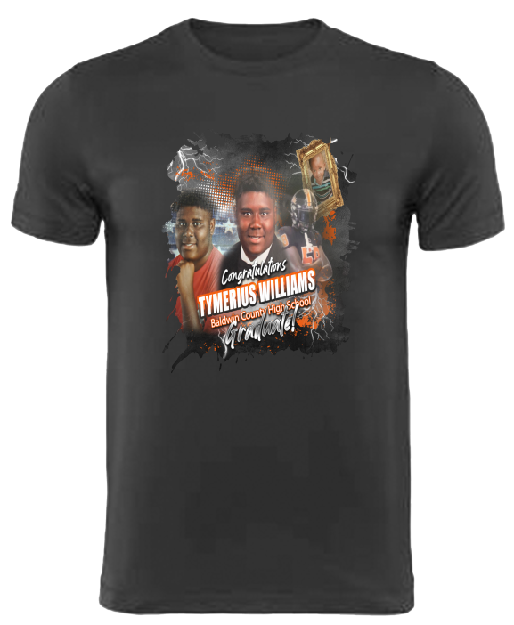 (Tymerius Williams) Graduation Center Print T-Shirt