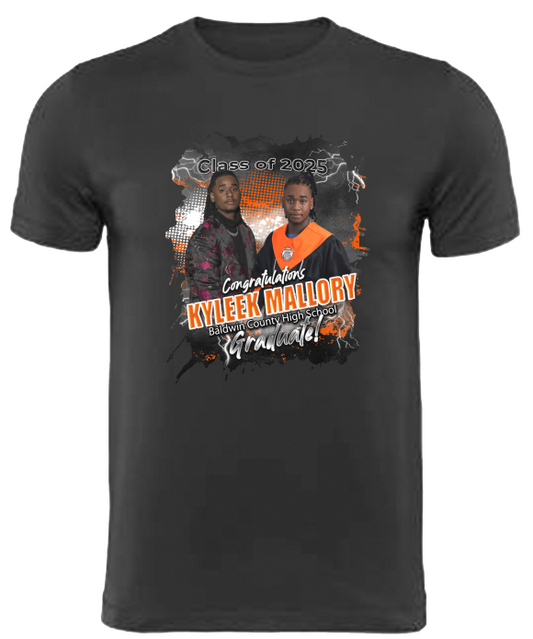 (Kyleek Mallory) Graduation Center Print T-Shirt