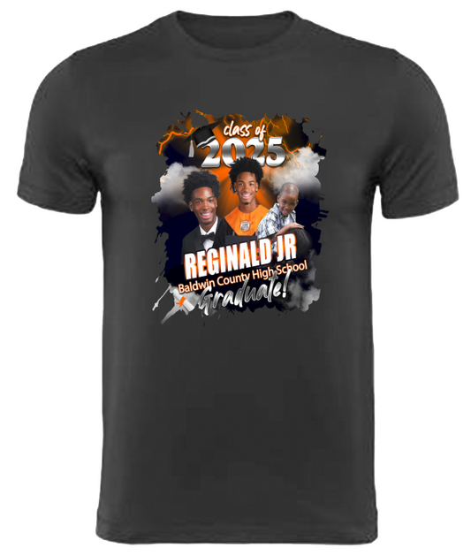 (Reginald Gaines Jr) Graduation Center Print T-Shirt
