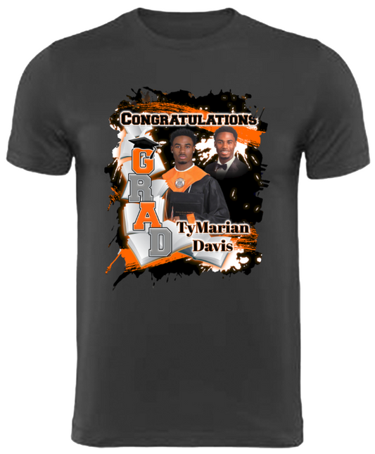 (Tymarian Davis) Graduation Center Print T-Shirt