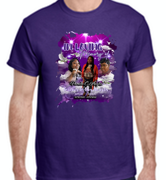 Custom Memorial Center Print T-Shirt (Pamela C. Anglin) *Deadline for this style will be Monday*