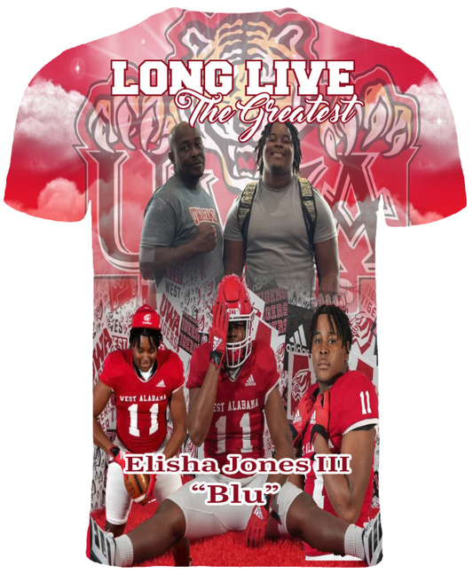 Custom Memorial 3D T-Shirt (Elisha Jones III)