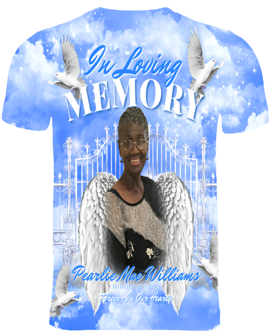 3d All Over Print Memorial T-Shirt (Pearlie Mae Williams)