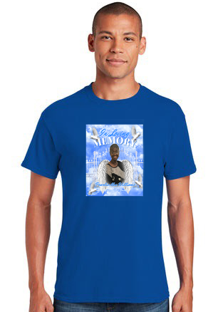 Custom Memorial Center Print T-Shirt (Pearlie Mae Williams)