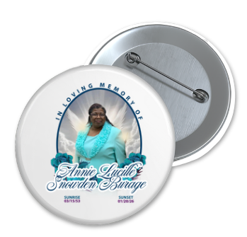 Memorial Button (Annie Lucille Snowden Burage)