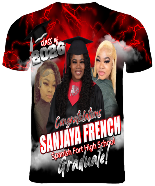 (Sanjaya French) Graduation 3D T-Shirt