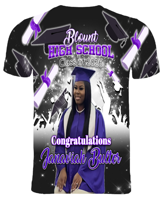(Janaviah Bulter) Graduation 3D T-Shirt