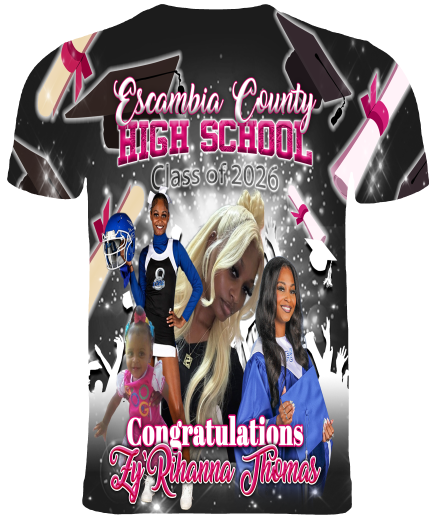 (Zy’Rihanna Thomas) Graduation 3D T-Shirt