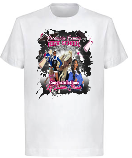(Zy’Rihanna Thomas) Graduation Center Print T-Shirt