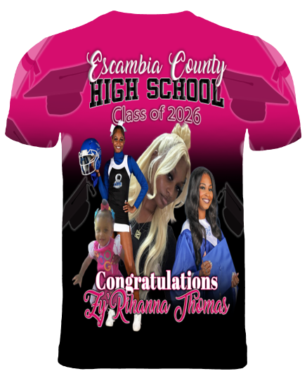 (Zy’Rihanna Thomas) Graduation 3D T-Shirt