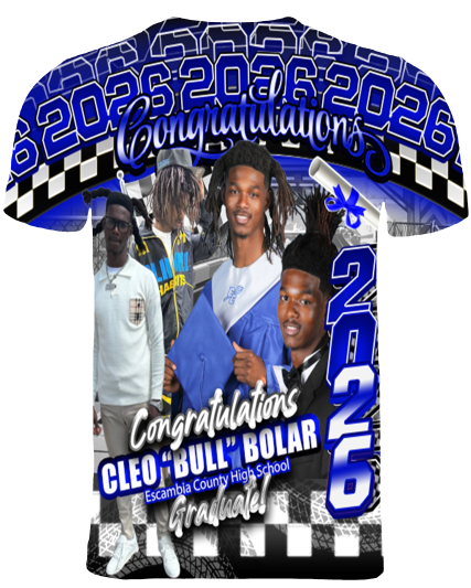 (Cleo "Bull" Bolar) Graduation 3D T-Shirt