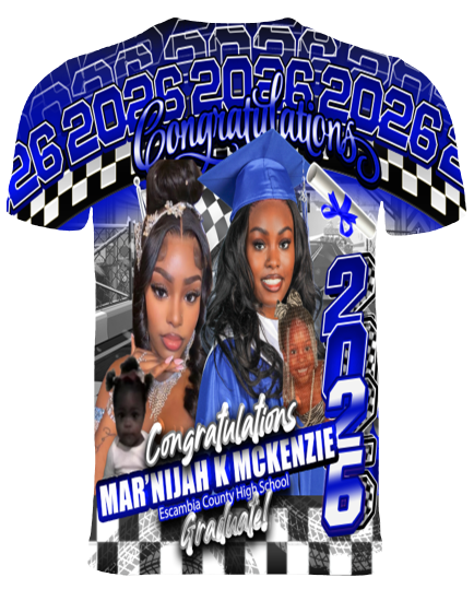 (Mar’nijah K McKenzie) Graduation 3D T-Shirt