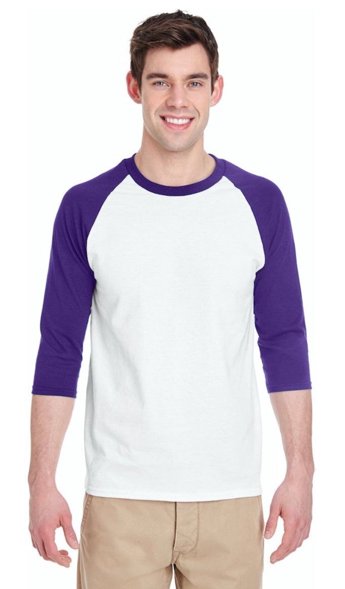 Purple & White Baseball T-Shirt