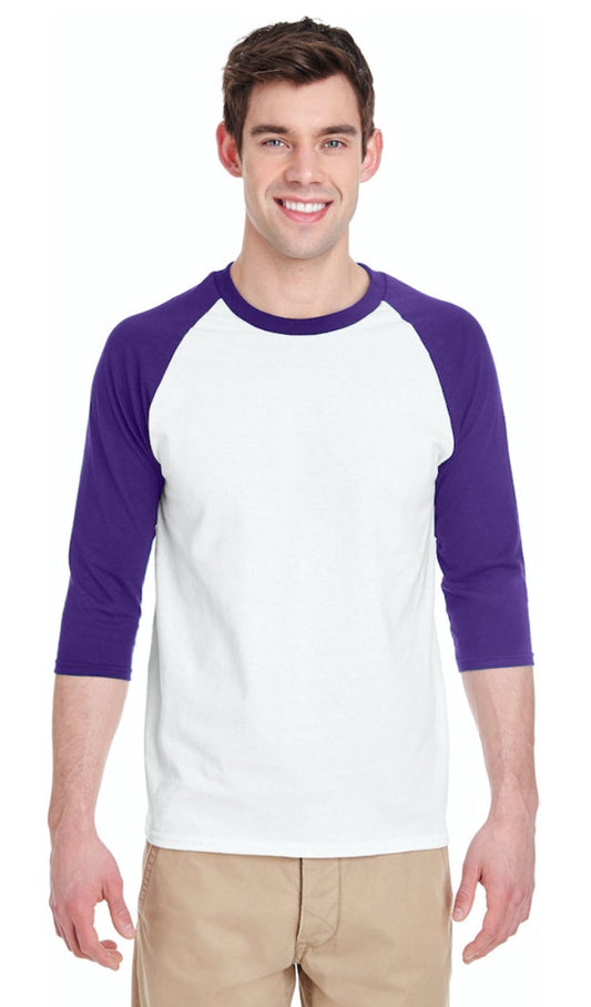 Purple & White Baseball T-Shirt